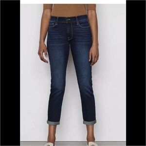 FRAME Jeans Women’s Le Garcon In Freeman Size 27 Dark Wash Mid Rise Boyfriend